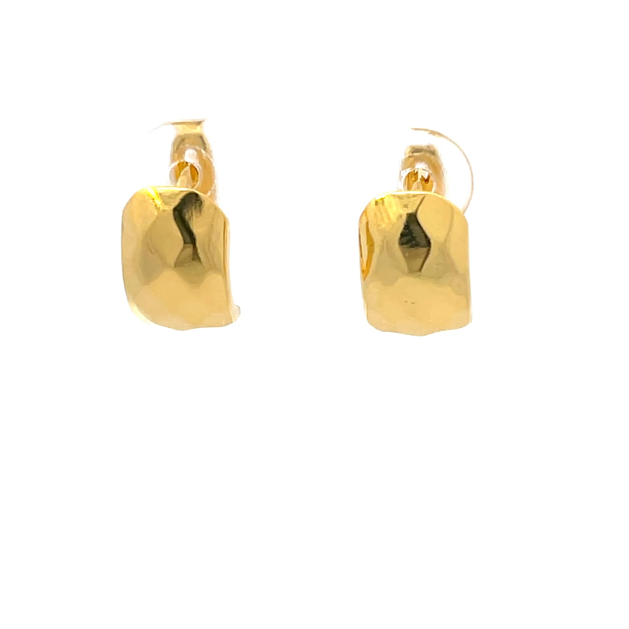925 Silver Gold-Plated Square Hoop Earrings